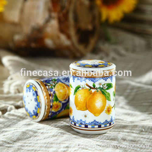 Elegant Fine New Bone China Fruit Vinegar Decorative Bottle of Lemon Fragrance
